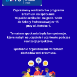 Zaproszenie na ErasmusDays - spotkanie dla realizatorów projektów