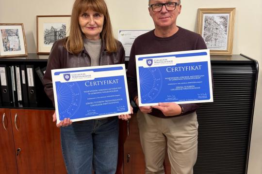 Dwa certyfikaty Collegium Wratislaviense dla WOM w Gorzowie Wielkopolskim!